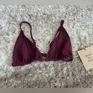 Stone Fox swim Lina top- fig scrunch